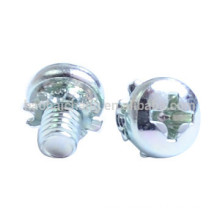 GI steel pan head screw with washer